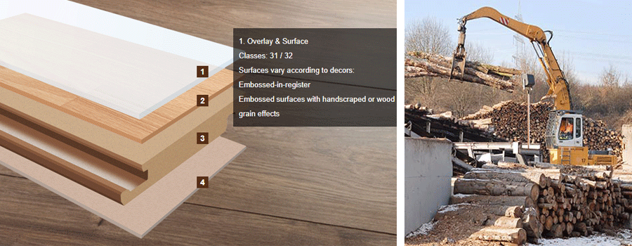 Cấu tạo sàn gỗ công nghiệp gồm 4 lớp